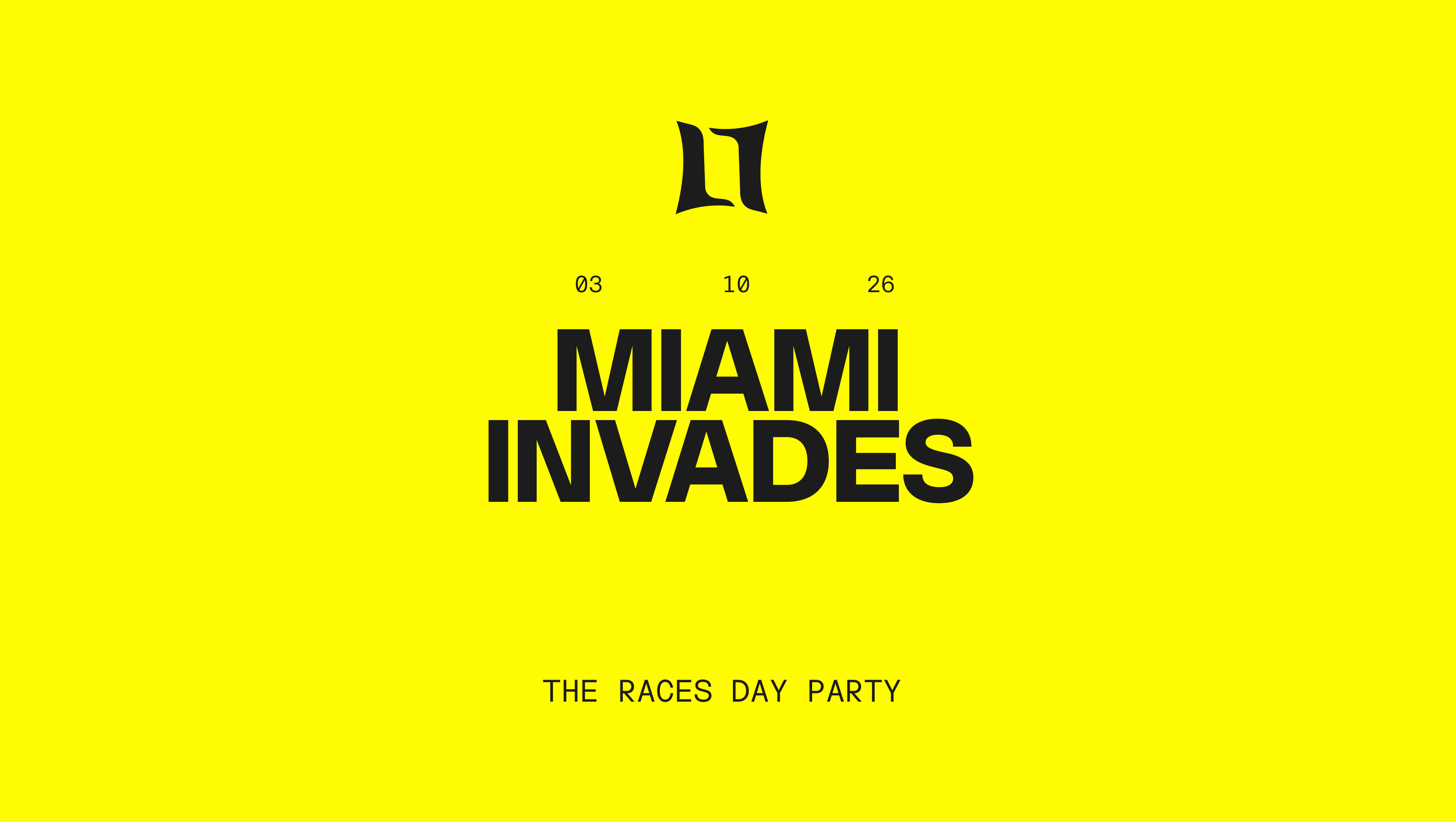 MIAMI INVADES // The Races Day Party
